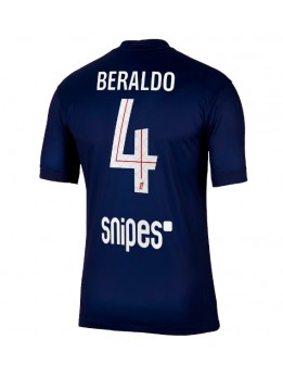 Paris Saint-Germain Lucas Beraldo #4 Replika Hemmakläder 2025-26 Kortärmad